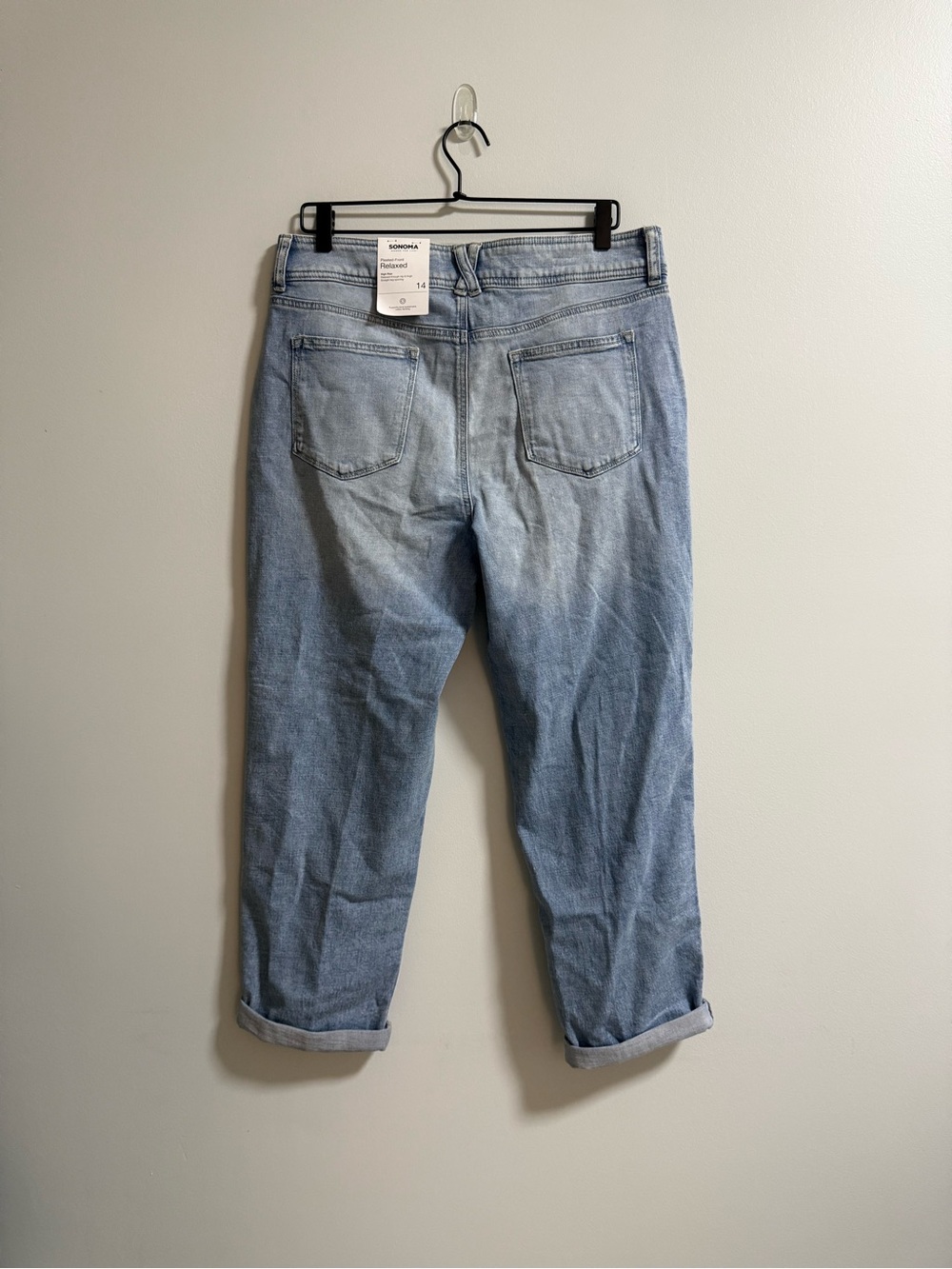 Sonoma Light Blue Pleated High Rise Jeans - Picture 7 of 7